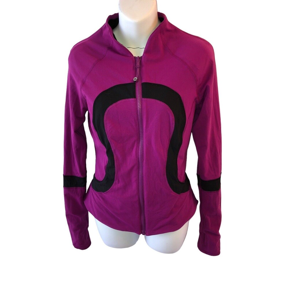 Lululemon Find Your Bliss Women Jacket Gray Sz 6 Black Up Reversible Define